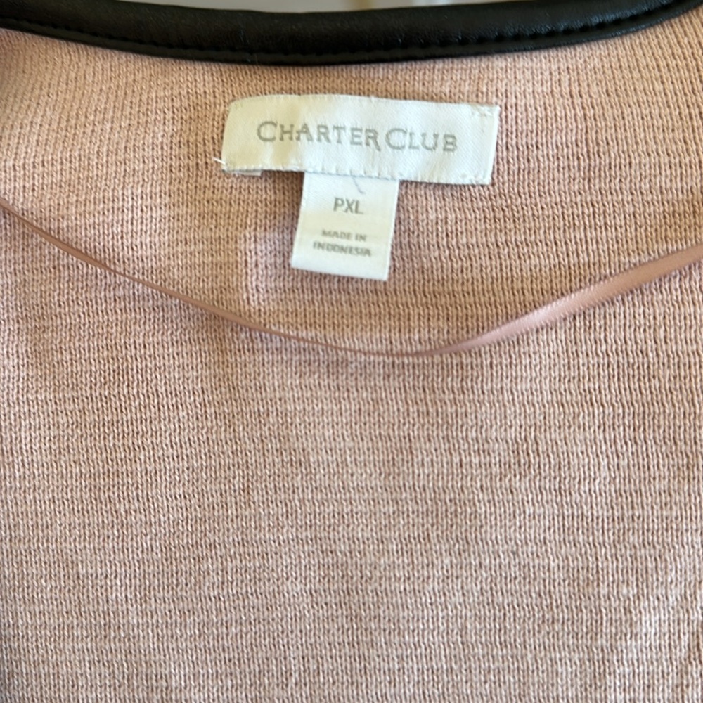 Charter Club Petite XL color blocked cardigan - Picture 4 of 5
